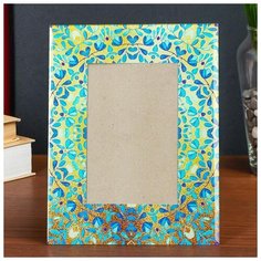 Фоторамка стекло 10х15 см "Цветочный калейдоскоп" 22х17 см 4780799 Сима ленд