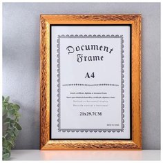 Фоторамка пластик формат А4 "Кора медная с чёрной рамкой" 35х26 см 5116994 Сима ленд