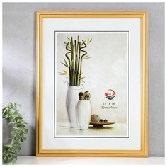 Фоторамка пластик 30х40 "Фредерик" золото 45,6х35,6х1,3 см 4781039 Сима ленд