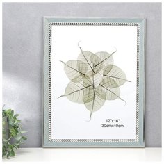 Фоторамка пластик 30х40 см "Серая с серебристой косичкой" 44,6х34,6х1,6 см 4780414 Сима ленд