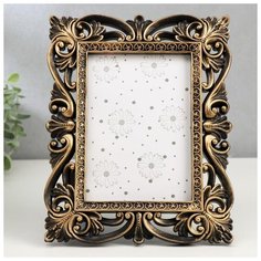 Фоторамка пластик 13х18 см "Орфей" тёмное золото 25,5х20 см 3938476 Сима ленд