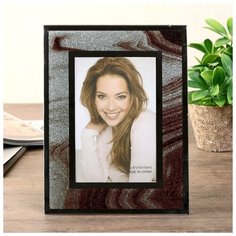 Фоторамка стекло 10х15 см "Зыбучие пески - оттенки коричневого" блеск 22х17 см 4284821 Сима ленд