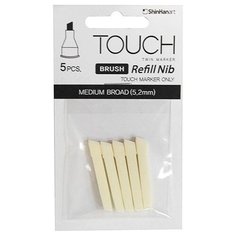 Набор перьев BROAD TIP medium скошенный наконечник 5шт Touch