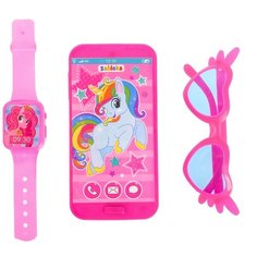 Набор игровой телефон, очки, часы "Волшебный мир Пони" розовый №SL-01215 3099175 Школа талантов