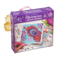 Алмазная мозаика на шкатулке «Перо», 14 х 14 см Школа талантов
