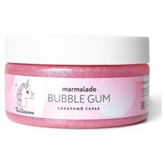 The Unicorn Мерцающий скраб сахарный c шиммером блёстками Marmalade Bubble Gum (Розовый)