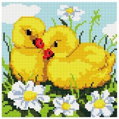 Набор для творчества Белоснежка алмазная мозайка Уточки 20 на 20 см