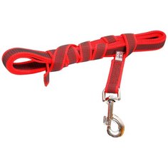 Поводок для собак до 50 кг Julius-K9 Color & Gray Super-grip с ручкой красно-серый 20 мм 500 см (1 шт)