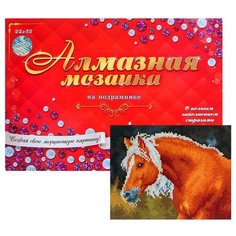 Алмазная мозаика 20 цв. "Соловая лошадь" Рыжий кот
