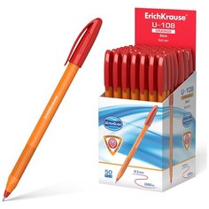 Ручка шариковая ErichKrause U-108 Orange Stick 1.0, Ultra Glide Technology, цвет чернил красный (в коробке по 50 шт.)