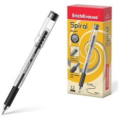 Ручка гелевая ErichKrause Spiral, цвет чернил черный (в коробке по 12 шт.)