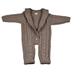 Комбинезон для новорожденных АЙШАХ-KIDS коричневый, размер 24 рост 62