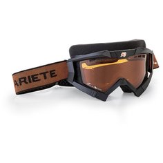 Маска снегоходная Ariete Riding Crows Basic, черный, янтарные линзы