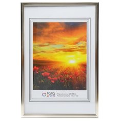 Фоторамка Fotografia 20x30 см., FFAL - 8205 алюминий, золото !
