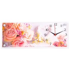 Часы настенные "Нежные розы" 5020-004 Рубин