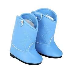 Сапоги для куклы «Орнамент», длина подошвы: 7,5 см, цвет голубой Сима ленд