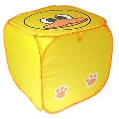 Корзина для игрушек «Утёнок» с ручками и крышкой, жёлтая Сима ленд