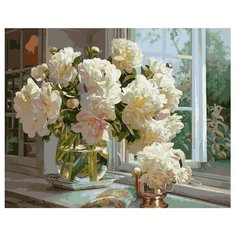 Картина по номерам Paintboy GX38402 "Пионы у окна" 40х50 см