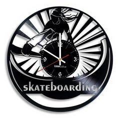 Настенные часы из виниловой пластинки "Скейтбординг" №1 Vinyl Lab