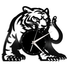 Настенные часы из виниловой пластинки "Тигр" Vinyl Lab