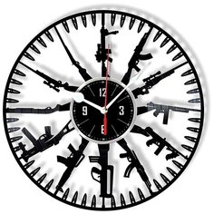 Настенные часы из виниловой пластинки "Оружие" Vinyl Lab