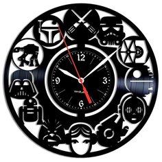 Настенные часы из виниловой пластинки "Звездные войны" №2 Vinyl Lab