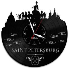 Настенные часы из виниловой пластинки "Санкт-Петербург" №3 Vinyl Lab
