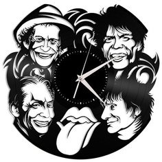 Настенные часы из виниловой пластинки "Rolling Stones" №1 Vinyl Lab