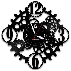 Настенные часы из виниловой пластинки "Цифры" №2 Vinyl Lab