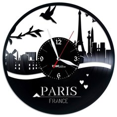 Настенные часы из виниловой пластинки "Париж" №2 Vinyl Lab