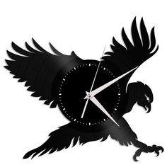 Настенные часы из виниловой пластинки "Ястреб" Vinyl Lab