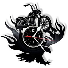 Настенные часы из виниловой пластинки "Harley-Davidson" №4 Vinyl Lab