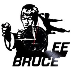 Настенные часы из виниловой пластинки "Bruce Lee" №1 Vinyl Lab