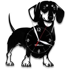 Настенные часы из виниловой пластинки "Такса" №2 Vinyl Lab