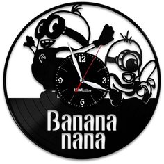 Настенные часы из виниловой пластинки "Миньоны" №2 Vinyl Lab