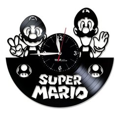Настенные часы из виниловой пластинки "Super Mario" №2 Vinyl Lab