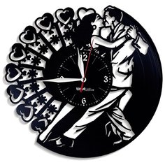Настенные часы из виниловой пластинки "Любовь" №1 Vinyl Lab