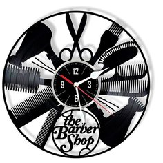 Настенные часы из виниловой пластинки "Барбершоп" №2 Vinyl Lab