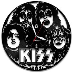 Настенные часы из виниловой пластинки "Kiss" Vinyl Lab