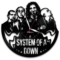 Настенные часы из виниловой пластинки "System of a Down" №3 Vinyl Lab