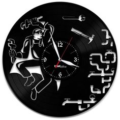 Настенные часы из виниловой пластинки "Сантехник" Vinyl Lab