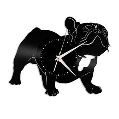 Настенные часы из виниловой пластинки "Бульдог" Vinyl Lab