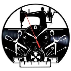 Настенные часы из виниловой пластинки "Рукоделие" Vinyl Lab