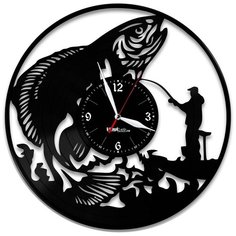 Настенные часы из виниловой пластинки "Рыбалка" №8 Vinyl Lab