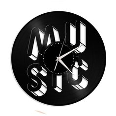 Настенные часы из виниловой пластинки "Music" №2 Vinyl Lab