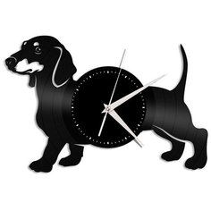 Настенные часы из виниловой пластинки "Такса" Vinyl Lab