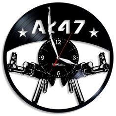 Настенные часы из виниловой пластинки "AK-47" Vinyl Lab