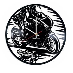 Настенные часы из виниловой пластинки "Motoracing" №1 Vinyl Lab