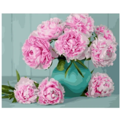 Картина по номерам "Розовых пионов букет" 40х50 см Paintboy