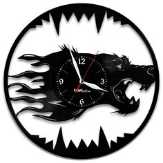 Настенные часы из виниловой пластинки "Волк" №5 Vinyl Lab